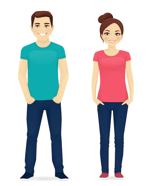 Illustration showing comfortable, lightweight clothing suitable for a chiropractic visit.